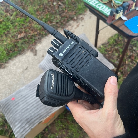 Motorola Black Two-Way Radio with Microphone